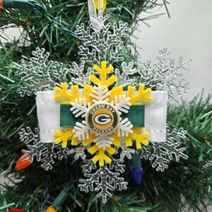 NWT Green Bay Packers Ornament NFL Football Christmas Holiday Decor OOAK